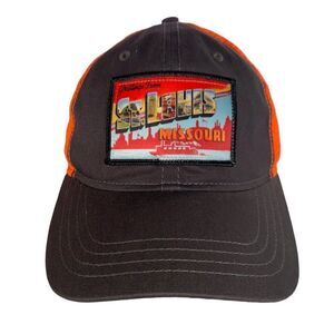 Paramount Apparel Greetings from St. Louis Missouri Trucker Hat Brown / Orange O